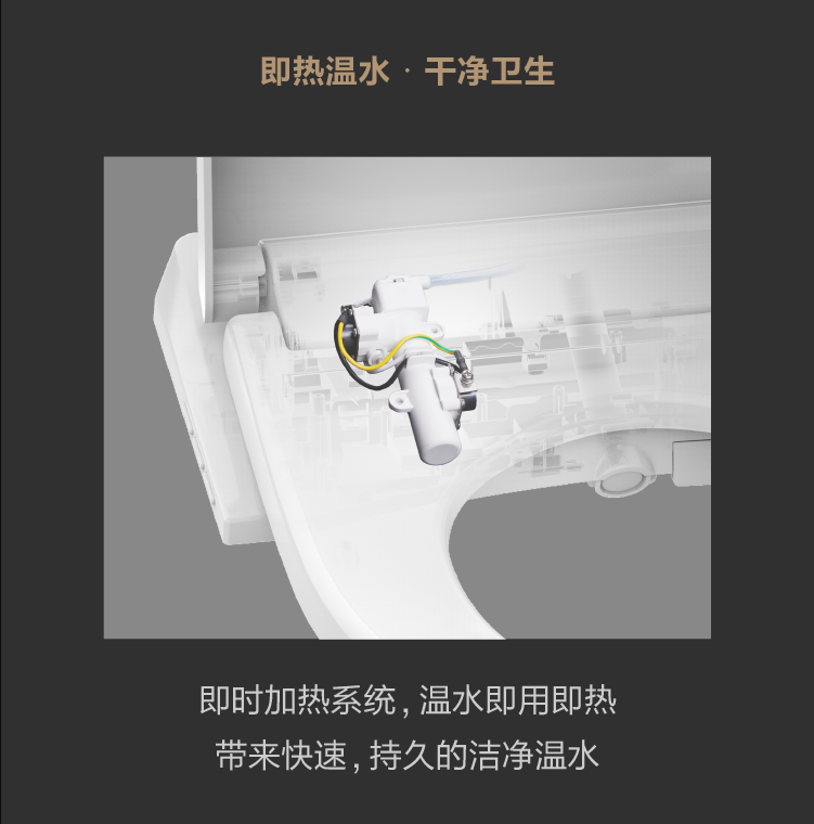 Nuna智能马桶盖抗菌喷头